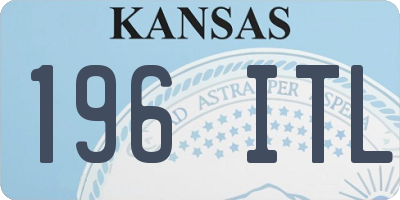 KS license plate 196ITL