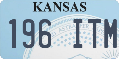KS license plate 196ITM