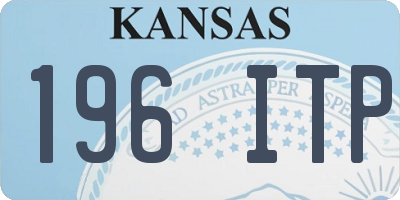 KS license plate 196ITP