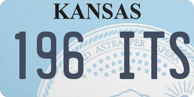 KS license plate 196ITS