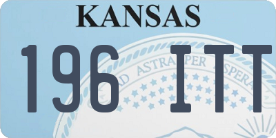 KS license plate 196ITT
