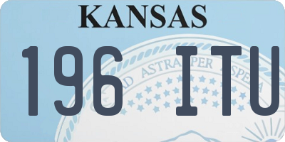 KS license plate 196ITU