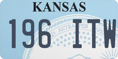 KS license plate 196ITW