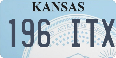 KS license plate 196ITX