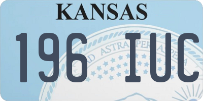 KS license plate 196IUC