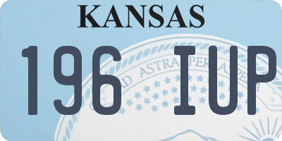 KS license plate 196IUP