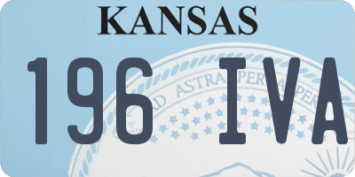 KS license plate 196IVA