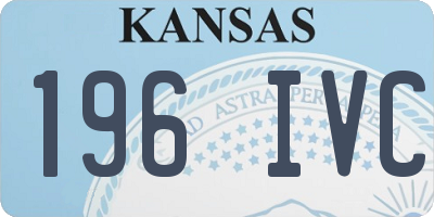 KS license plate 196IVC