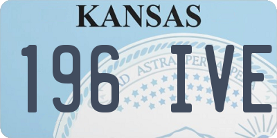 KS license plate 196IVE