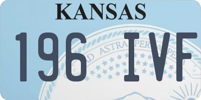 KS license plate 196IVF