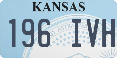 KS license plate 196IVH