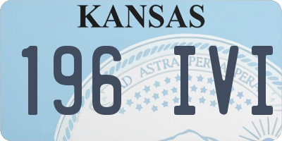 KS license plate 196IVI
