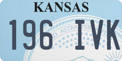 KS license plate 196IVK