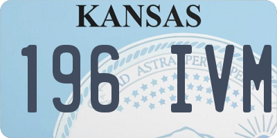 KS license plate 196IVM