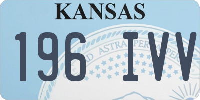 KS license plate 196IVV