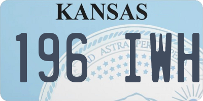 KS license plate 196IWH