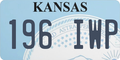 KS license plate 196IWP