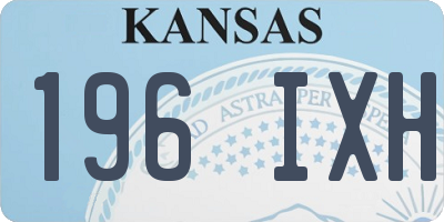 KS license plate 196IXH