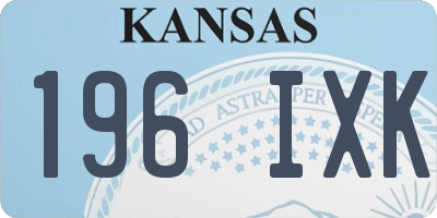 KS license plate 196IXK