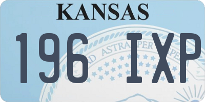KS license plate 196IXP
