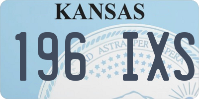 KS license plate 196IXS