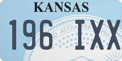 KS license plate 196IXX