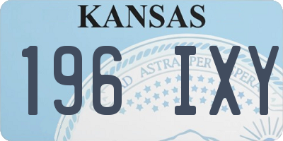 KS license plate 196IXY