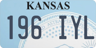 KS license plate 196IYL
