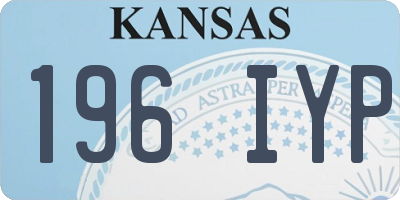 KS license plate 196IYP