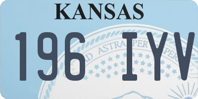 KS license plate 196IYV