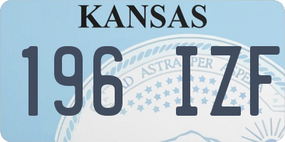 KS license plate 196IZF