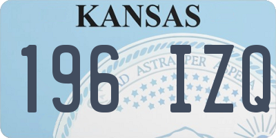 KS license plate 196IZQ