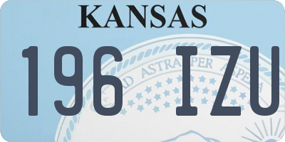 KS license plate 196IZU