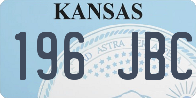 KS license plate 196JBC