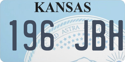KS license plate 196JBH