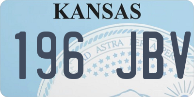 KS license plate 196JBV