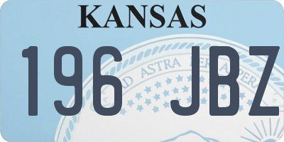 KS license plate 196JBZ