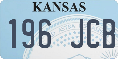 KS license plate 196JCB