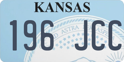 KS license plate 196JCC