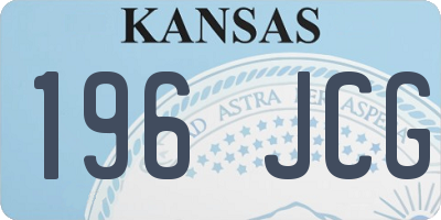 KS license plate 196JCG