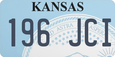 KS license plate 196JCI