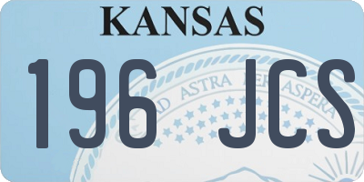 KS license plate 196JCS
