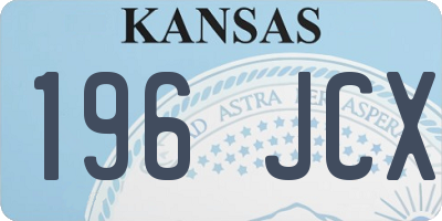 KS license plate 196JCX