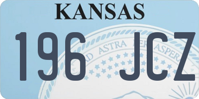 KS license plate 196JCZ