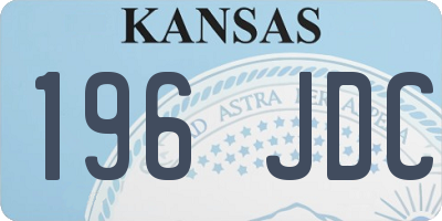 KS license plate 196JDC