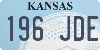 KS license plate 196JDE