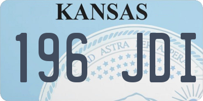 KS license plate 196JDI