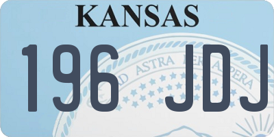 KS license plate 196JDJ