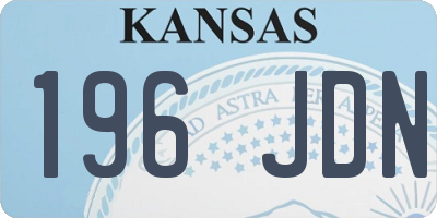 KS license plate 196JDN