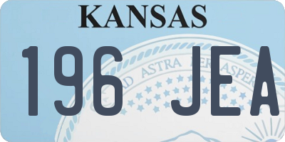 KS license plate 196JEA